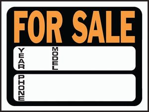 Hy-Ko Hy-Glo Series 3031 Identification Sign, 8-1/2 x 12 in, Fluorescent Orange Legend, Plastic