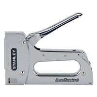 STANLEY TR110 Staple Gun, 84 Magazine, 27/64 in W Crown, 1/4 to 9/16 in L Leg, Steel, Silver