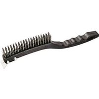 ProSource SJ3133-S Wire Brush with Scraper, 6 in L Brush, 5/8 in W Brush, Metallic Bristle, 1-3/8 in L Trim