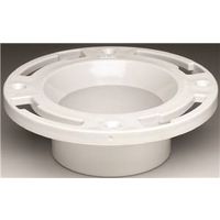 Oatey 43507 Closet Flange, 2.36 in W Dimensions, 3 in Connection, PVC, White, For: Most Toilets