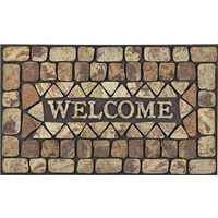 Simple Spaces DM-183006 Door Mat, 30 in L x 18 in W, Flocking Pattern, Polyester Surface