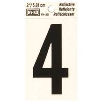 2" Black Reflective Number 4