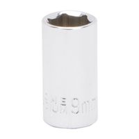Vulcan MT6490106 9 mm Drive Socket, 1/4 in Drive, 6-Point, Chrome Vanadium Steel