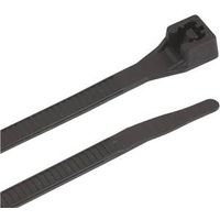 Gardner Bender 46-308UVB Cable Tie, 1/4 in Max Bundle Dia, Double-Lock, 6/6 Nylon, Black, 8 in L, 10