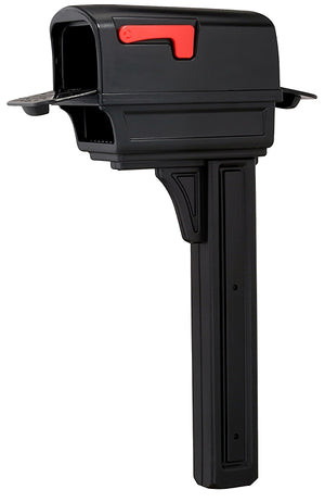 Gibraltar Mailboxes Gentry Series Mailbox Post Combo, 1000 cu-in, Plastic, Black