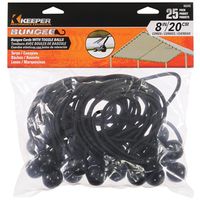 Bungee Ball Cord, 8 Inch, 25 Pack
