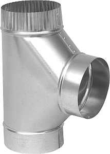 Assembled Tee 26 Gauge 4 Inch Galvanized