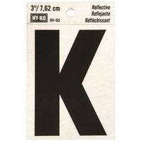 3" Reflective Vinyl Letter K