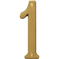 Hy-Ko Prestige Series BR-43BB/1 House Number, 2.938 in W x 6.875 in H, 1 Character, 4 in H Character