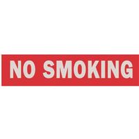 2" x 8" Red No Smoking Sign