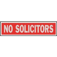 2" x 8" No Soliciting Sign