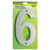 Hy-Ko 30800 Series Reflective Sign, 6" Black/Silver Character, Plastic