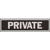 2x8 BLK Private Sign