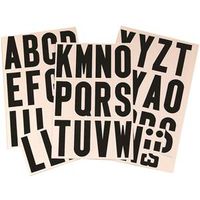 Hy-Ko Packaged Letter Set, 3" Black Vinyl Character on White Background (MM-4L)