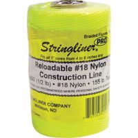 Stringliner Pro Series 35465 Construction Line, #18 Dia, 500 ft L, Nylon, Fluorescent Yellow