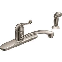 Moen Adler Kitchen Faucet, 6" Spout, Chrome Plated, 9" x 10.25" x 6.935" Dimensions, 1.5 GPM