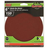 Gator 3010 Sanding Disc 6 in Dia 150 Grit Fine Aluminum Oxide Abrasive Paper Backing 3/PK