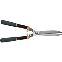 Fiskars Hedge Shear, Serrated Blade, 10 in L, Carbon Steel Blade, Steel Handle, Non-Slip Grip