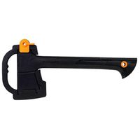 Fiskars 375501-1001 Hatchet Axe, 1.4375 lb Head, Steel Head, Fiberglass Handle, 14 in OAL, Sheath