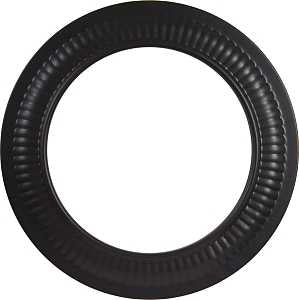 Imperial 8" Steel Stove Pipe Collar, Black Matte (BM0096)