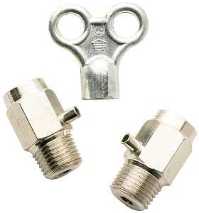 Plumb Pak Loose Key Air Valve with Key, 1/8" NPT Connection, Brass, Chrome (PP827-9)