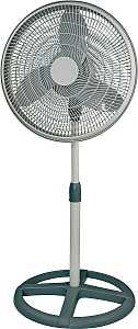 Camair 16" Oscillating Pedestal Fan, 120° Sweep, 5-Blade, Black (PF160)
