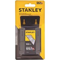 STANLEY 11-921A Utility Blade, 2-7/16 in L, HCS, 2-Point, 100/PK Blade Dispenser