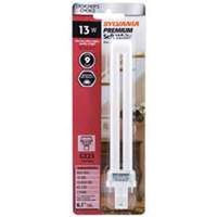 Sylvania 20491 Compact Fluorescent Bulb, 13 W, T4 Lamp, GX23 Base, 820 Lumens, 2700 K Soft White