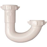 Plumb Pak PP946W J-Bend, 1-1/4 x 1-1/4 in, Plastic, White Lav Drain J Bend