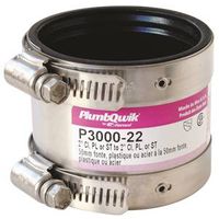 Fernco 2" PVC Transition Coupling, SCH 40, 4.3 PSI Pressure (P3000-22)