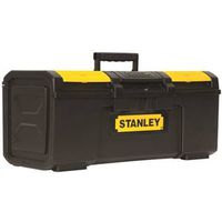 STANLEY STST24410 Tool Box, 22" Gray, 3-Compartment, Plastic, Black/Yellow, 61 lb