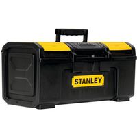 STANLEY STST19410 Tool Box, 30 lb, Polypropylene, Black/Yellow, 3-Compartment, 20"