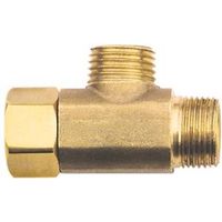 Plumb Pak PP2038LF Tee Adapter, 3/8 in, Female x Tube x Tube, Rough Brass