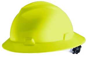 Safety Works SWX00359 Hard Hat, Yellow, 4-Point Textile Suspension, HDPE Shell