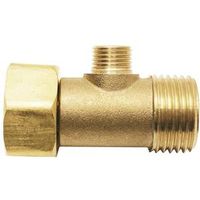 Plumb Pak PP2040LF Tee Adapter, 1/2 x 1/2 x 3/8 in, FIP x MIP x Tube, Rough Brass