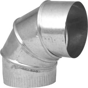 Imperial Adjustable Elbow, 7" Connection, 26 Gauge, Galvanized Steel