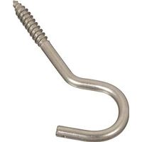 National Hardware 2153BC Series N220-822 Screw Hook, 3/8 in Opening, 4-7/8 in L, Stainless Steel