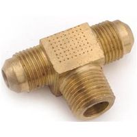 Anderson Metals 754045-0808 Tee, 1/2 in, Flare x Flare x MPT, Brass