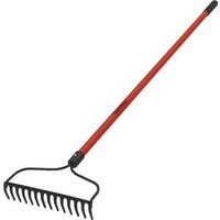 Landscapers Select 34465 Bow Rake, 13.5 in W Head, 14 Tine, Steel Tine, 54 in L Handle