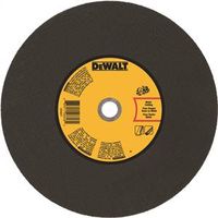 DEWALT DWA8031 Cutting Wheel, 14 in Dia, 1/8 in Thick, 20 mm Arbor, Coarse Aluminum Oxide