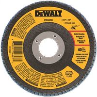 DEWALT DWA8206 Flap Disc, 4-1/2 in Dia, 7/8 in Arbor, Zirconium Oxide, 40 Grit, Coarse