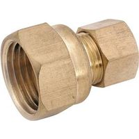 Anderson Metals Brass Pipe Connector, 5/8" x 3/4", Compression x Female, 150 PSI