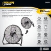PowerZone 20" Floor Fan, 120V, 3-Speed, 3-Blade, 360° Rotating, Black (LF-20)