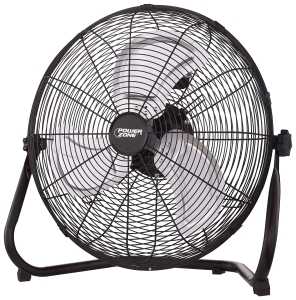 PowerZone 20" Floor Fan, 120V, 3-Speed, 3-Blade, 360° Rotating, Black (LF-20)