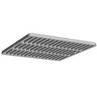 DrainTech 1211 Square Drain Grate, 12" Diameter, 11.75" L x 11.75" W, 3/8" Opening, Black HDPE