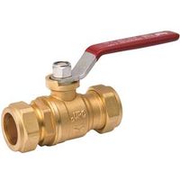 B&K 3/4" Compression Ball Valve, 200 PSI, Manual Actuator, Brass Body (107-024NL)