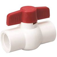 1/2" White PVC Ball Valve
