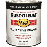 Rust-Oleum Stops Rust Protective Enamel, Gloss, Dark Hunter Green, 1 qt Can