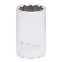 Vulcan MT6529911 17 mm Drive Socket, 1/2 in Drive, 12-Point, Chrome Vanadium Steel