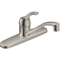 Moen Adler Series Kitchen Faucet, 1.5 GPM, Stainless Steel, Chrome Plated, Deck Mount, Lever Handle